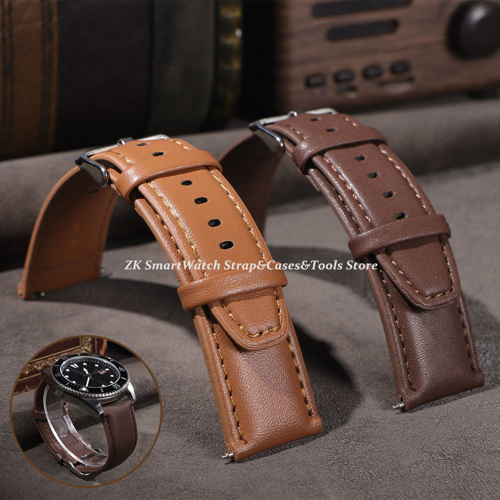Smartwatch Vintage Watches For Women - Bracelet de montre en cuir 22mm