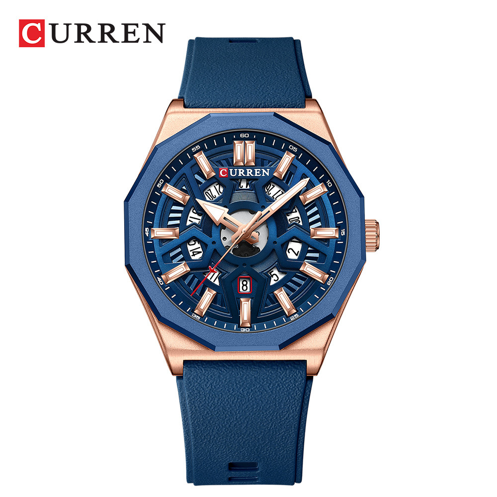 Skeleton Mechanical Watch - Montre à quartz unisexe minimaliste CURREN