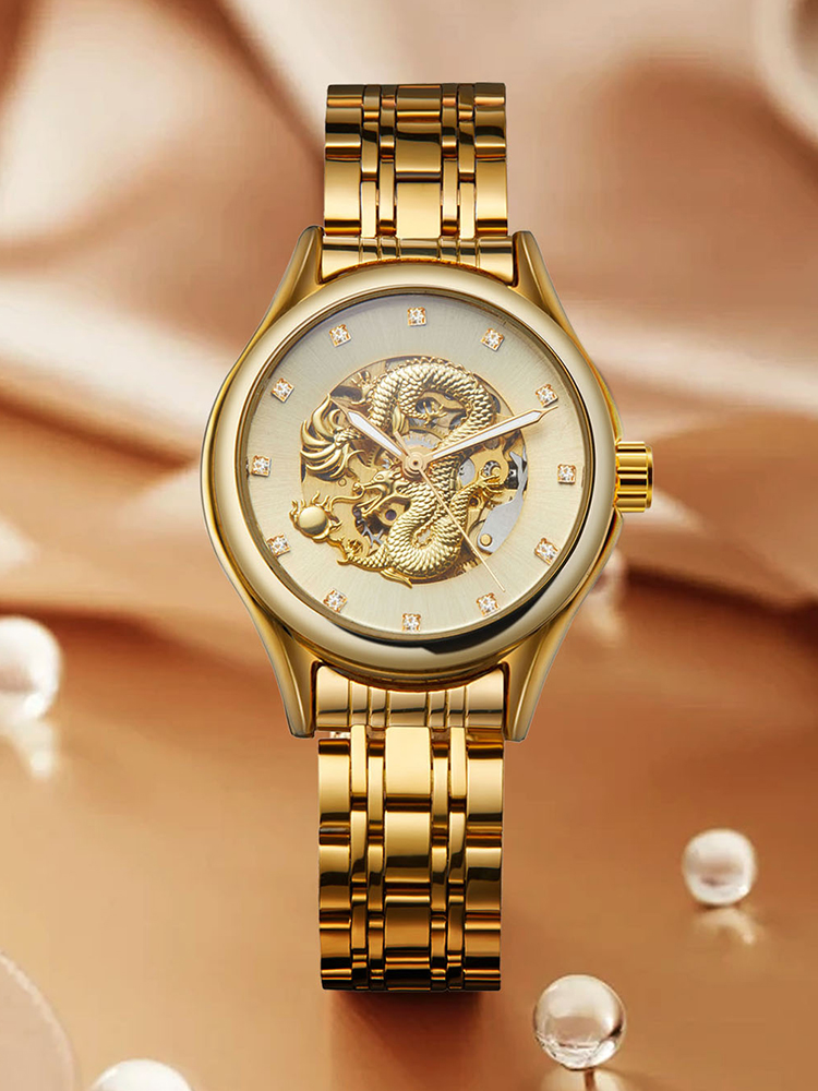 Skeleton Mechanical Watch - T-WINNER haut de gamme luxe Dragon