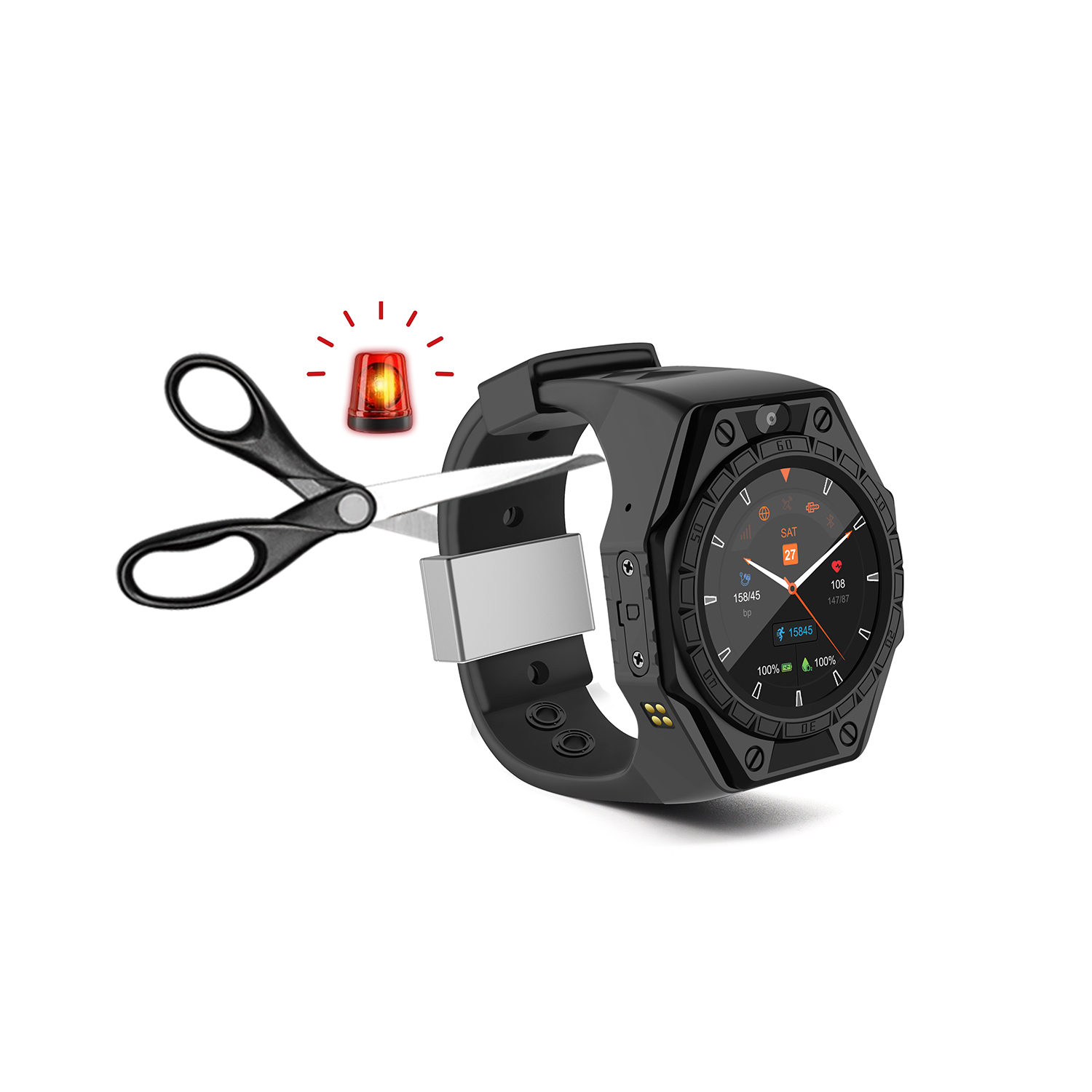 Hybrid Smartwatch - Conception professionnelle Anti-démontage inviolable 4G hybride