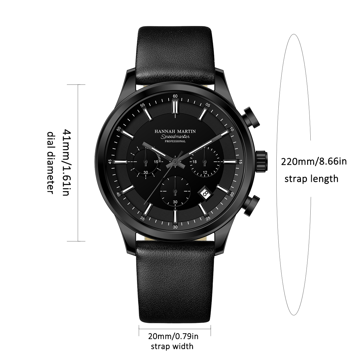 Hannah Martin hommes boîte cad - Chronograph Sport Watch avis et prix