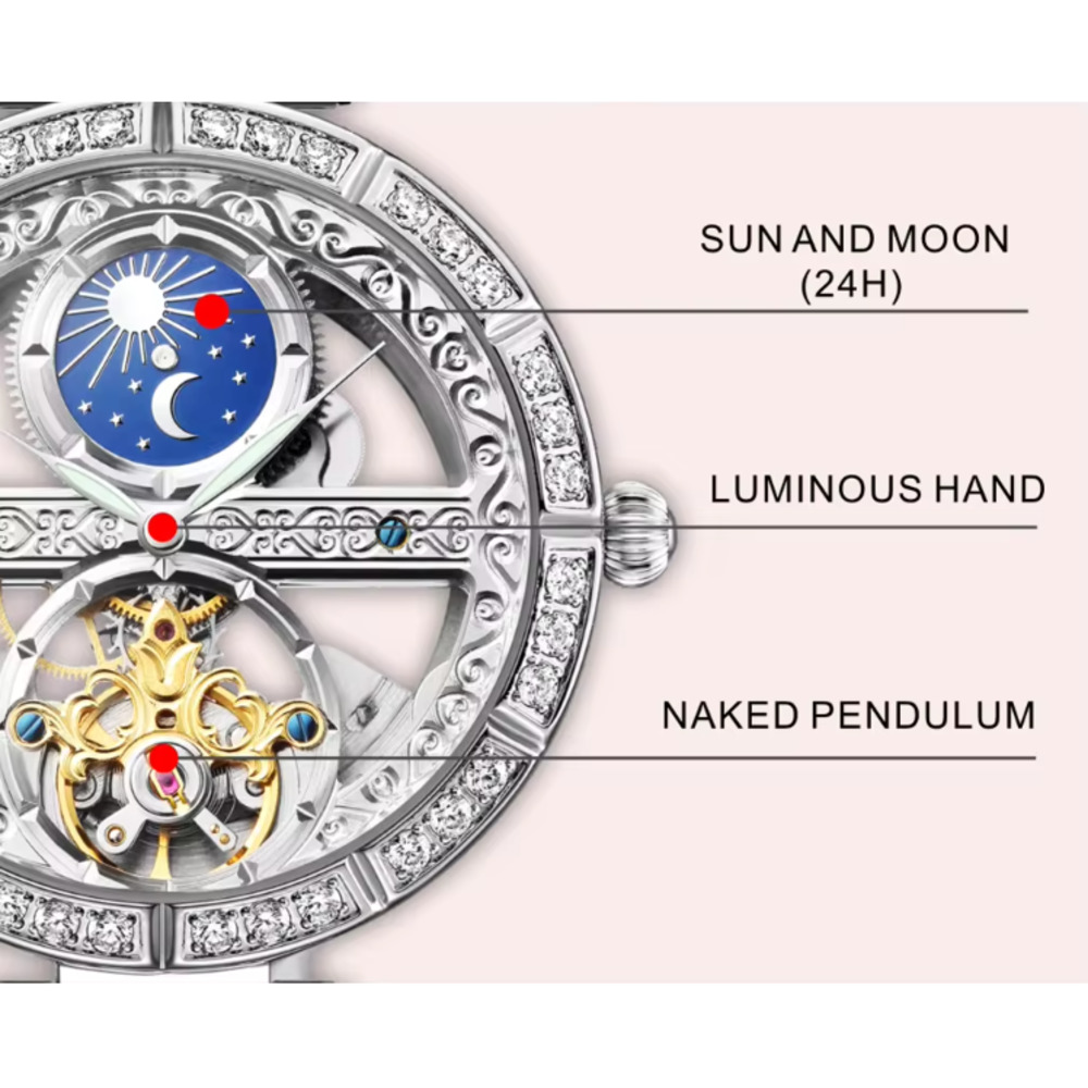 Montres mécaniques Seton Tourb - Skeleton Mechanical Watch avis et prix