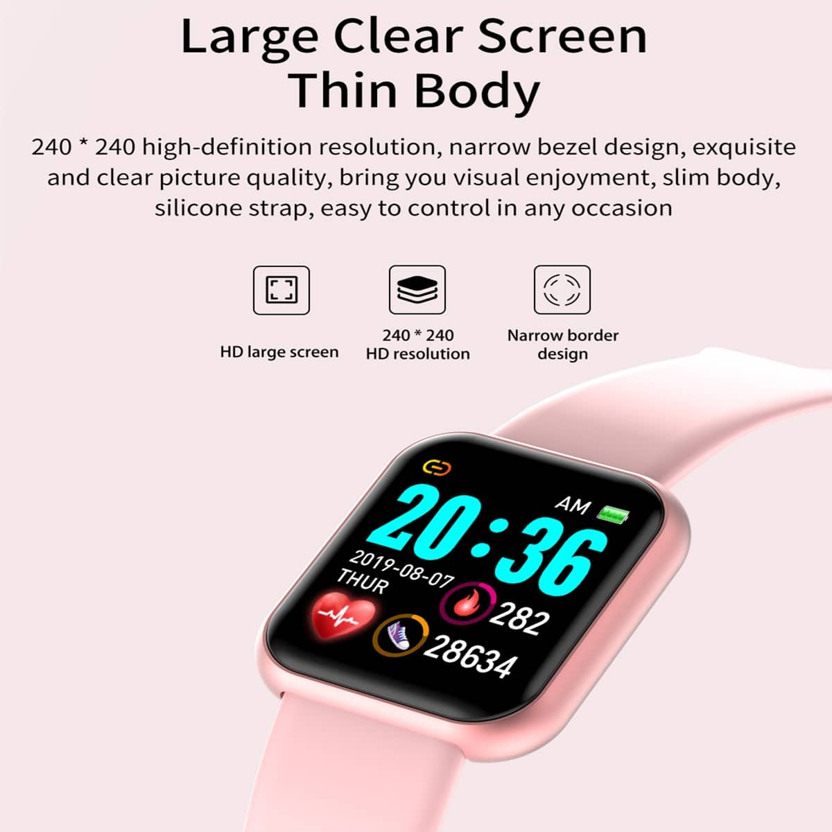Montre connectée Y68 D20 pour  - Smartwatch Watches For Men Digital avis et prix