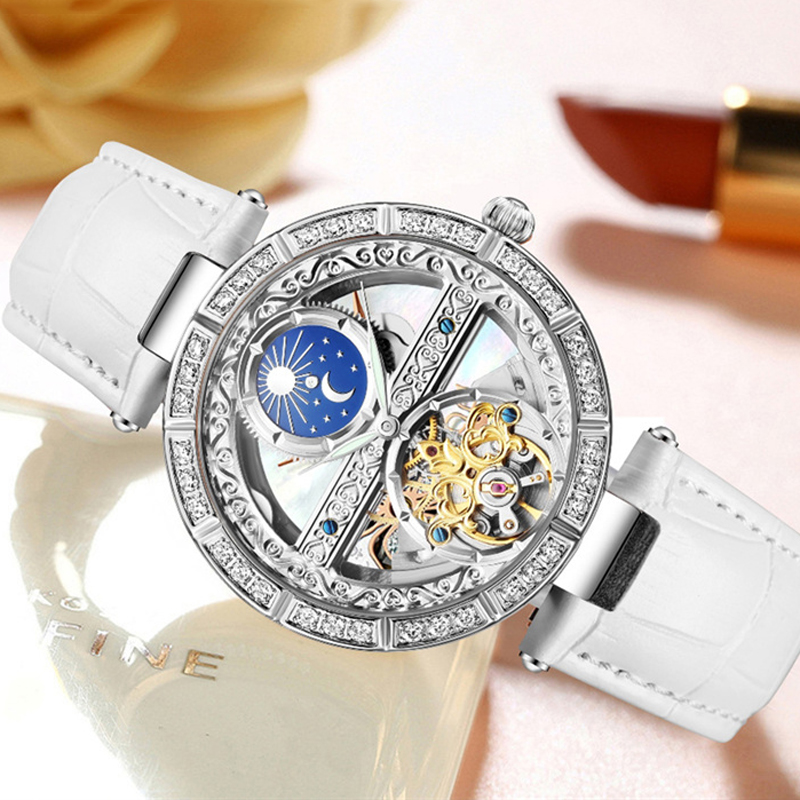 Dames montre automatique femme - Skeleton Mechanical Watch avis et prix