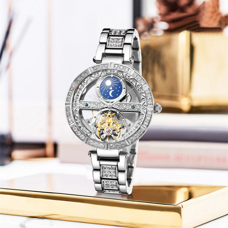 Dames montre automatique femme - Skeleton Mechanical Watch avis et prix