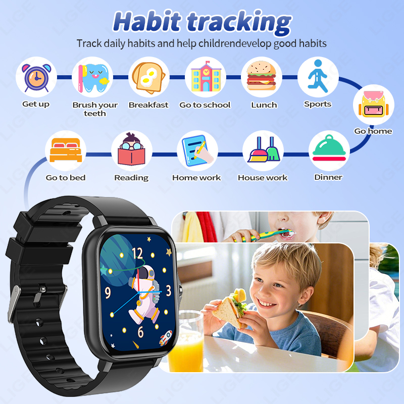 LIGE 2025 Audiobook enfants Sm - Smartwatch Digital Watches For Kid Girl avis et prix