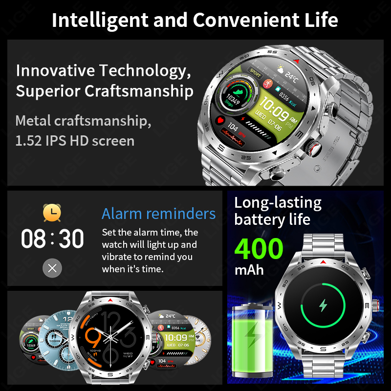 Montre connectée LIGE avec écr - Smartwatch Noise Watches For Men avis et prix