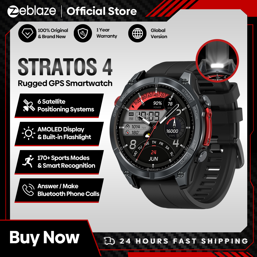 Nouveau Zeblaze Stratos 4 GPS  - Altimeter Compass Watch avis et prix