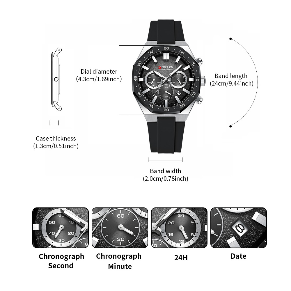 Montre sport pour homme CURREN - Chronograph Sport Watch avis et prix